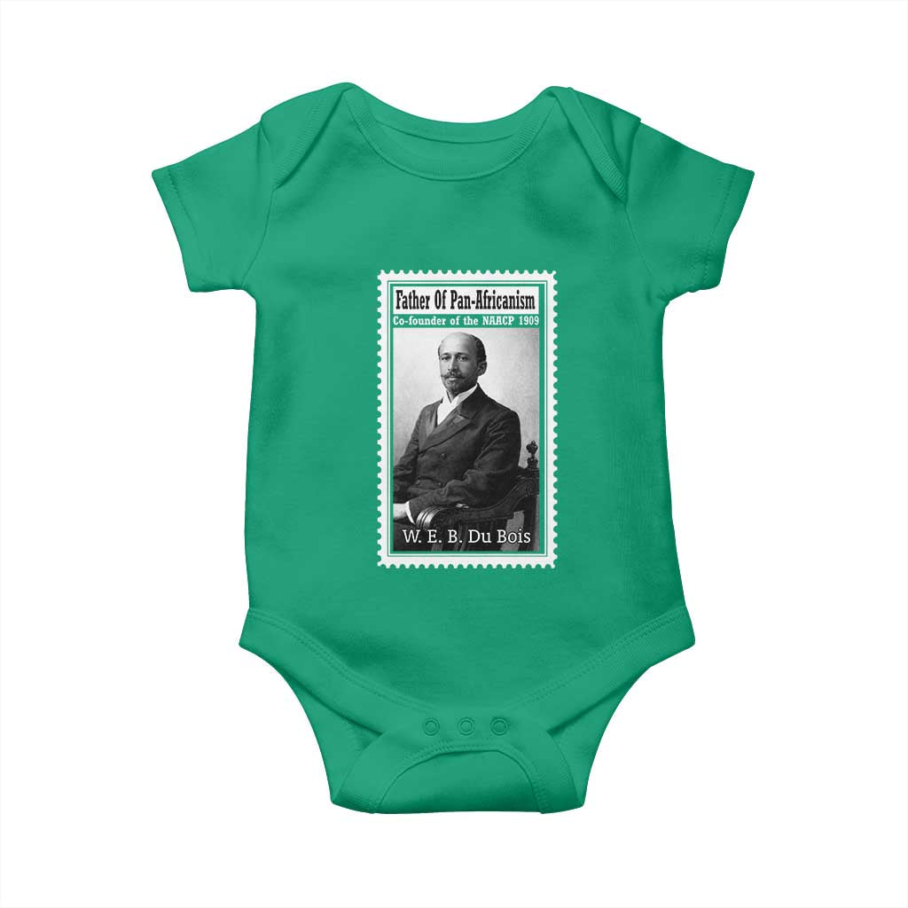 Vintage Stamp W E B Du Bois Baby Onesie Black Thought Leader