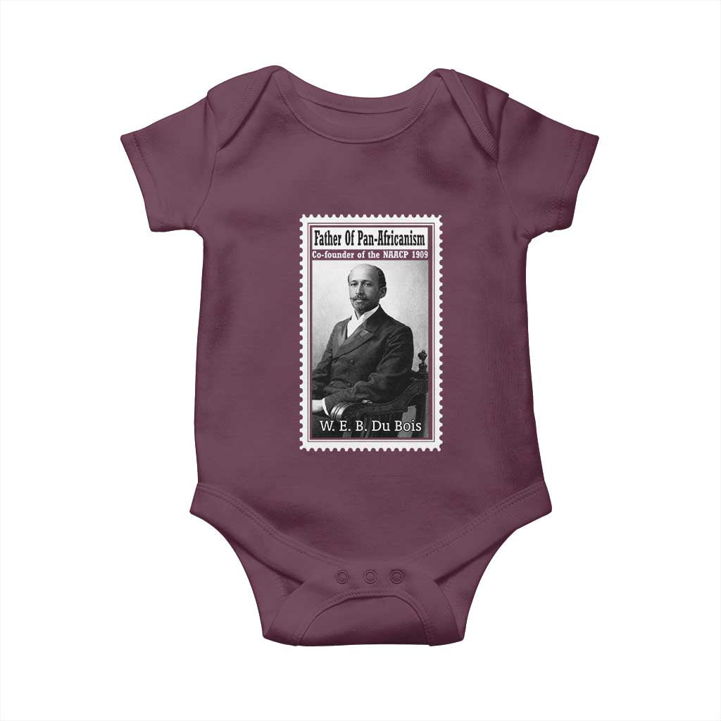 Vintage Stamp W E B Du Bois Baby Onesie Black Thought Leader