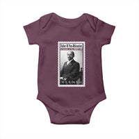 Vintage Stamp W E B Du Bois Baby Onesie Black Thought Leader