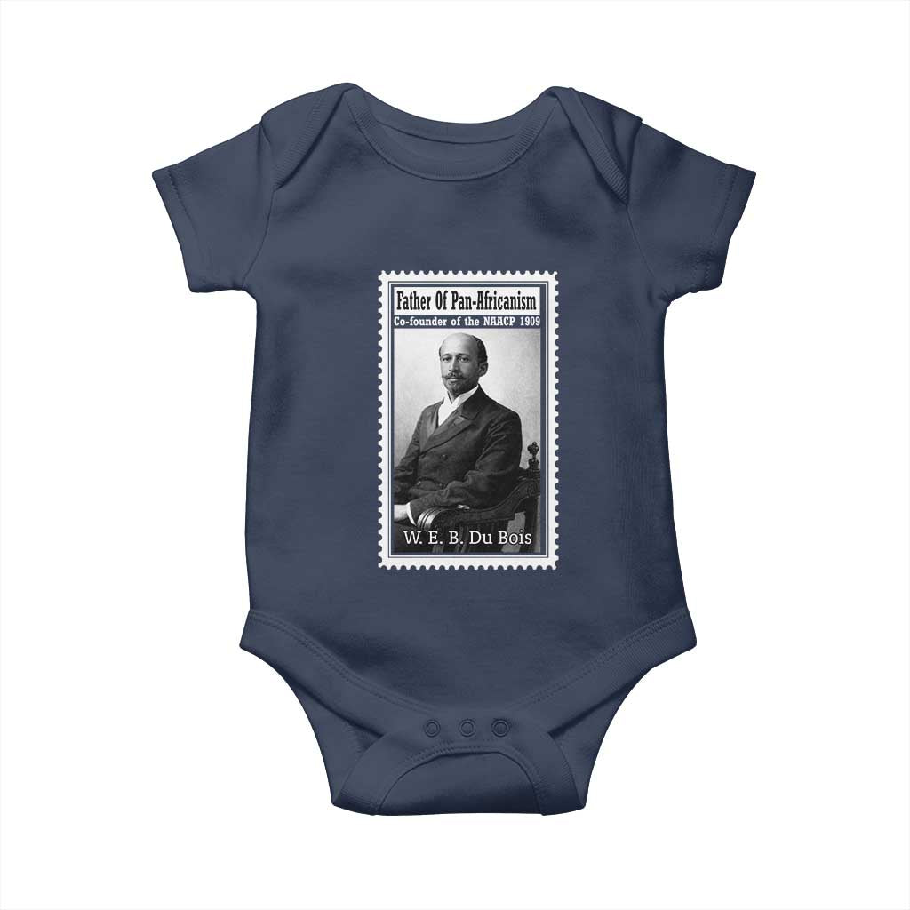 Vintage Stamp W E B Du Bois Baby Onesie Black Thought Leader