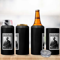 Vintage Stamp W E B Du Bois 4 in 1 Can Cooler Tumbler Black Thought Leader