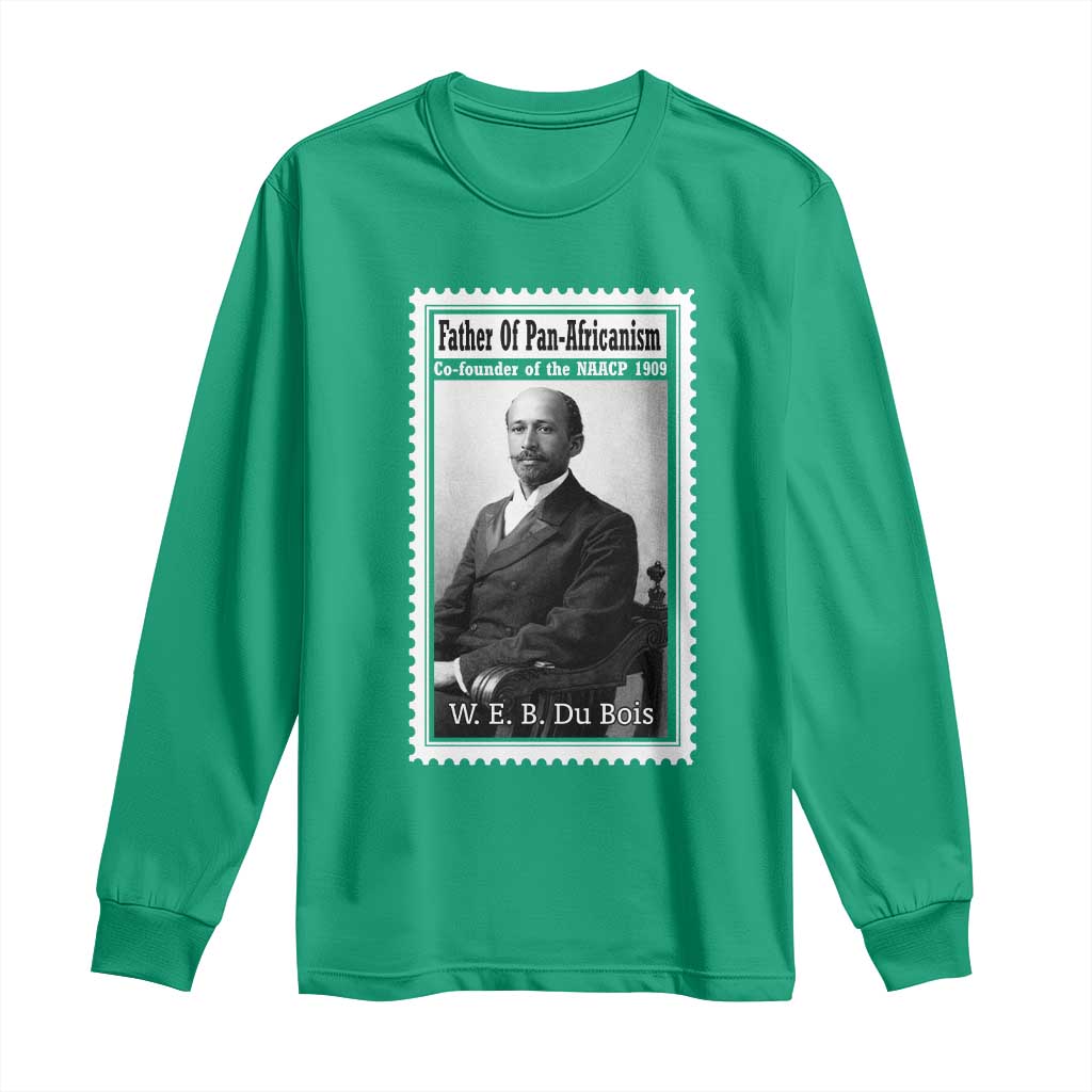 Vintage Stamp W E B Du Bois Long Sleeve Shirt Black Thought Leader