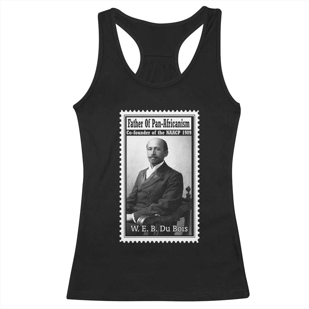 Vintage Stamp W E B Du Bois Racerback Tank Top Black Thought Leader
