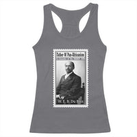 Vintage Stamp W E B Du Bois Racerback Tank Top Black Thought Leader