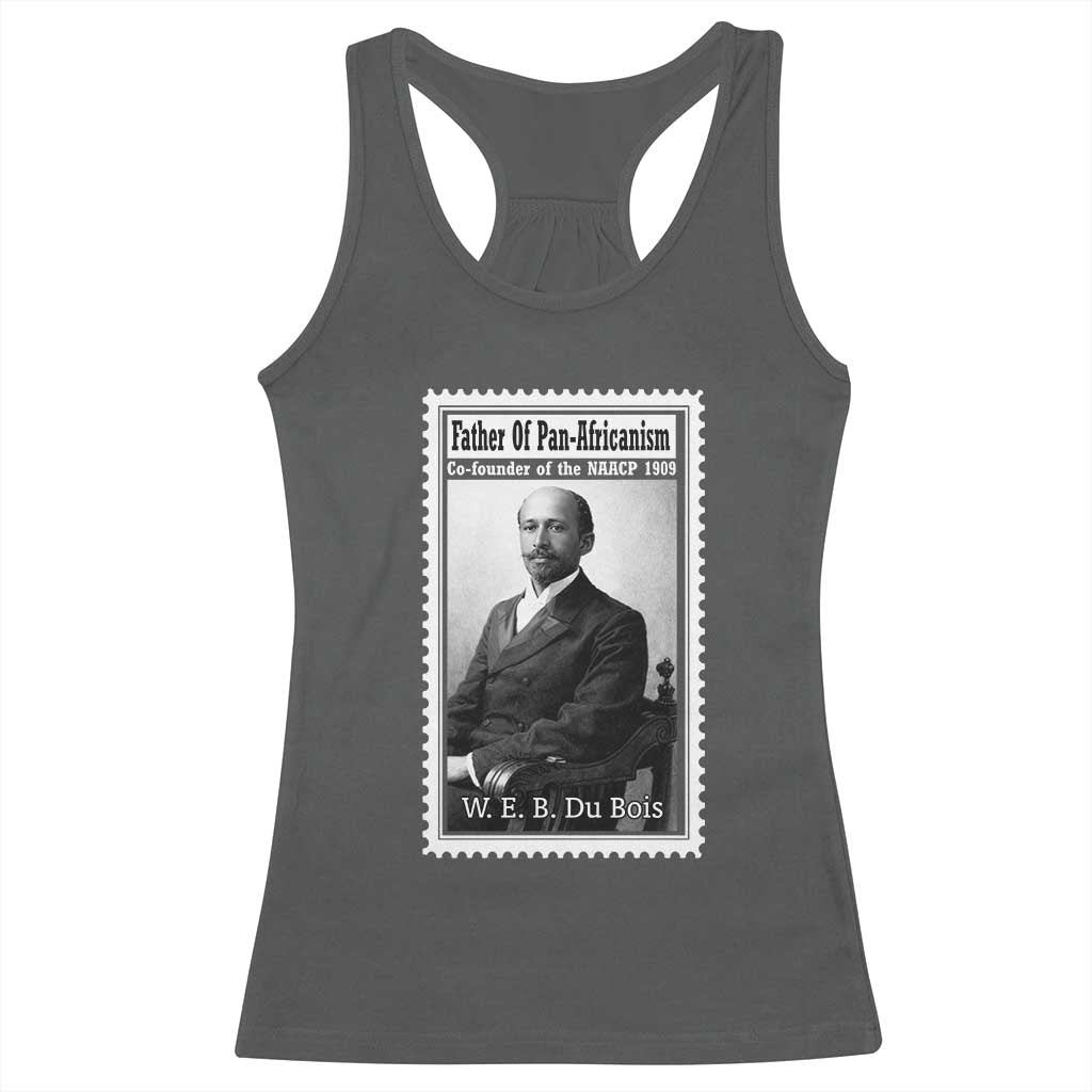Vintage Stamp W E B Du Bois Racerback Tank Top Black Thought Leader