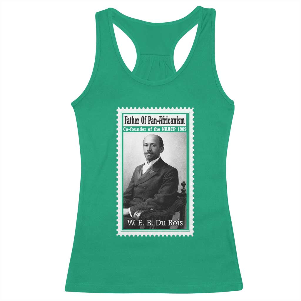 Vintage Stamp W E B Du Bois Racerback Tank Top Black Thought Leader
