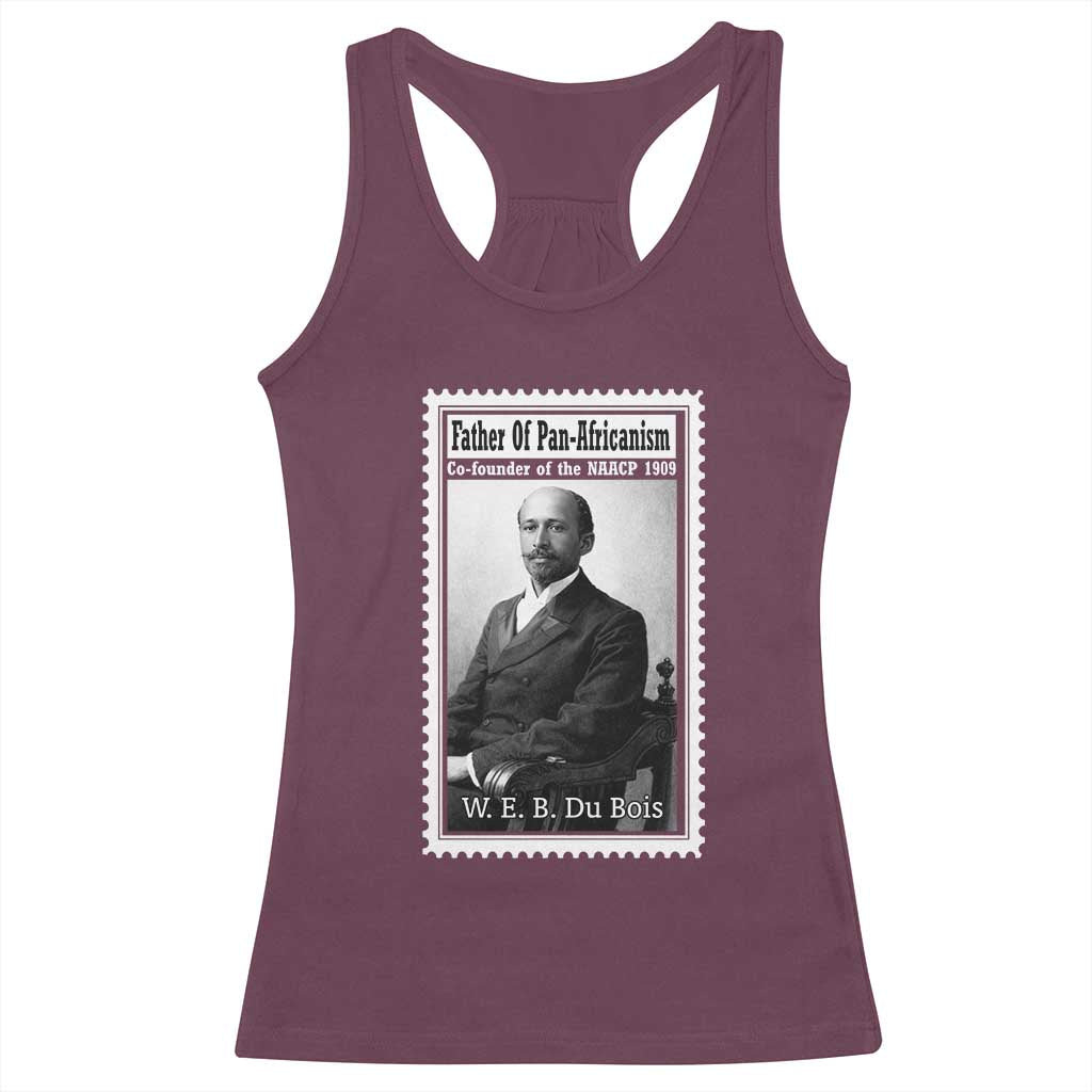 Vintage Stamp W E B Du Bois Racerback Tank Top Black Thought Leader