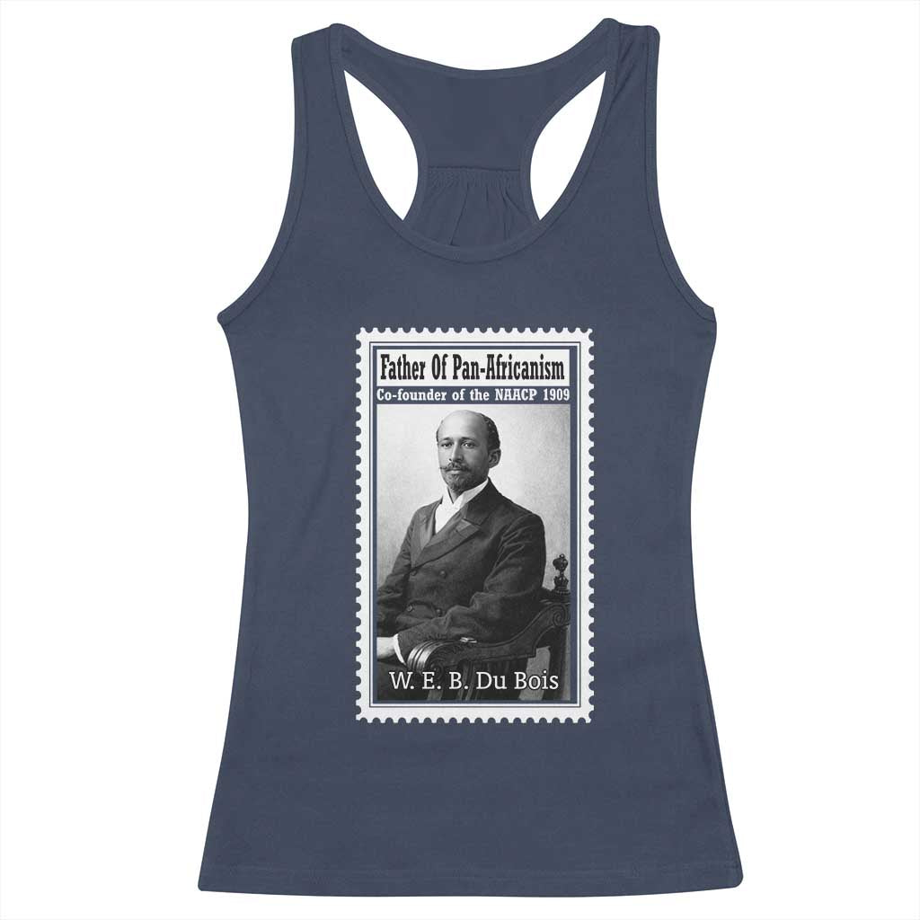 Vintage Stamp W E B Du Bois Racerback Tank Top Black Thought Leader