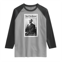 Vintage Stamp W E B Du Bois Raglan Shirt Black Thought Leader