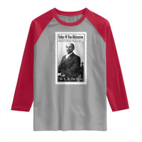Vintage Stamp W E B Du Bois Raglan Shirt Black Thought Leader