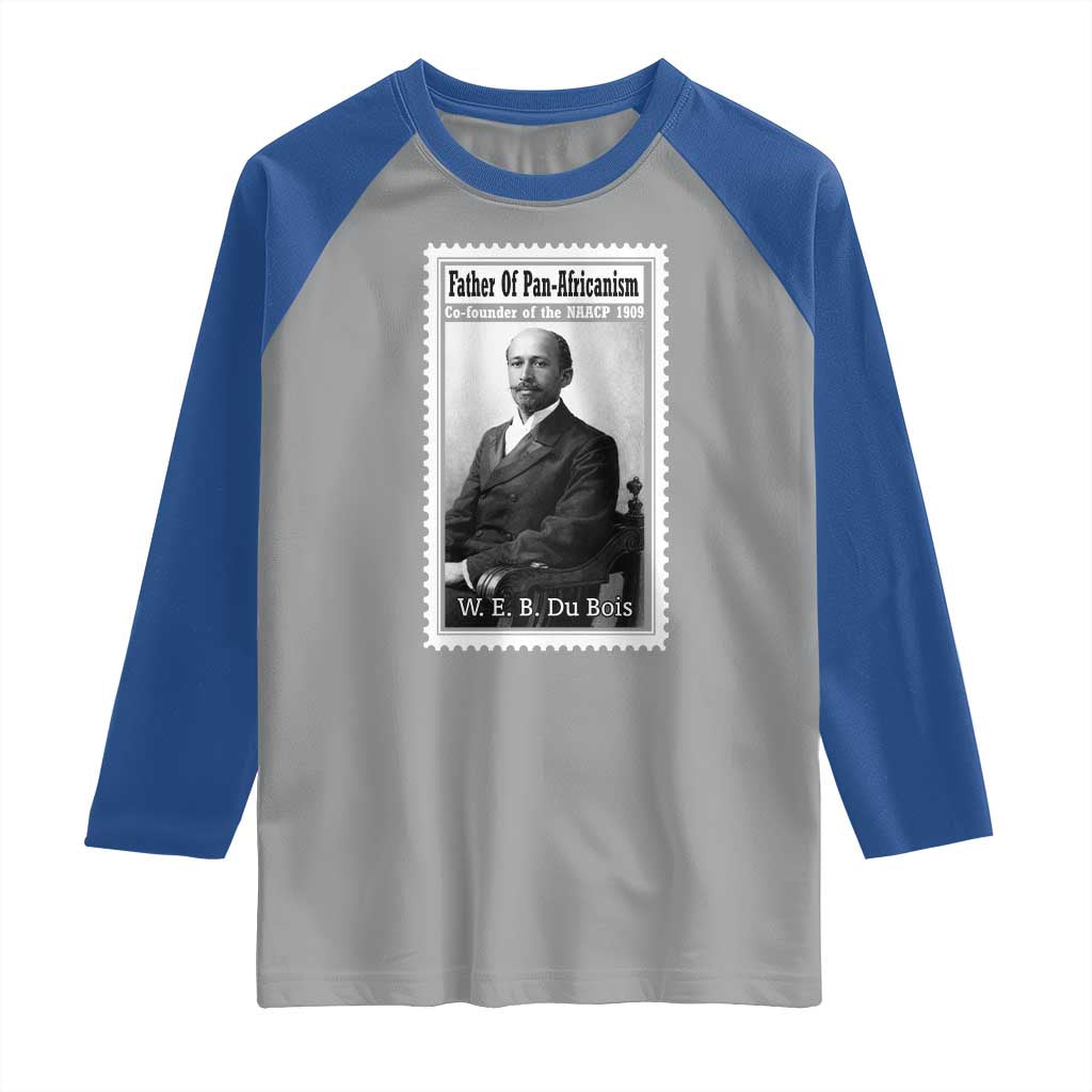 Vintage Stamp W E B Du Bois Raglan Shirt Black Thought Leader