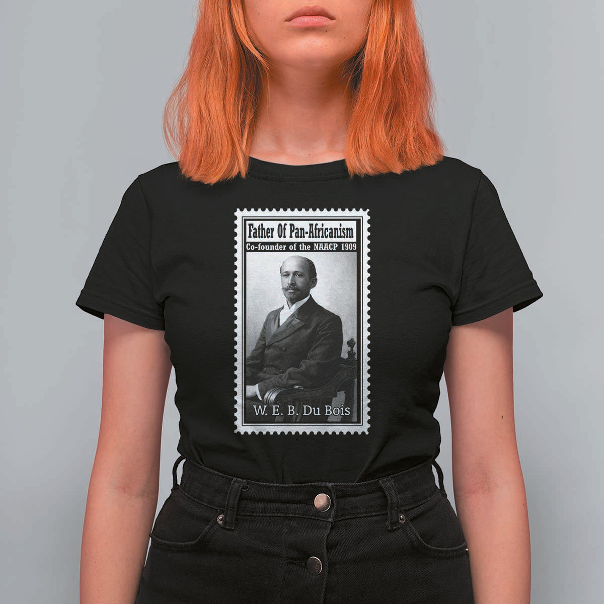 Vintage Stamp W E B Du Bois T Shirt For Women Black Thought Leader