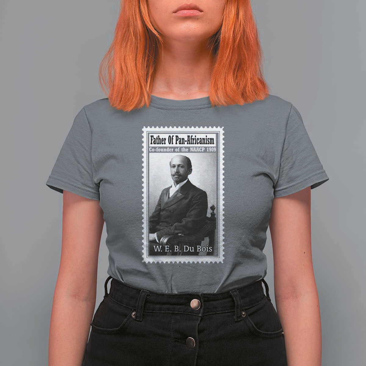 Vintage Stamp W E B Du Bois T Shirt For Women Black Thought Leader