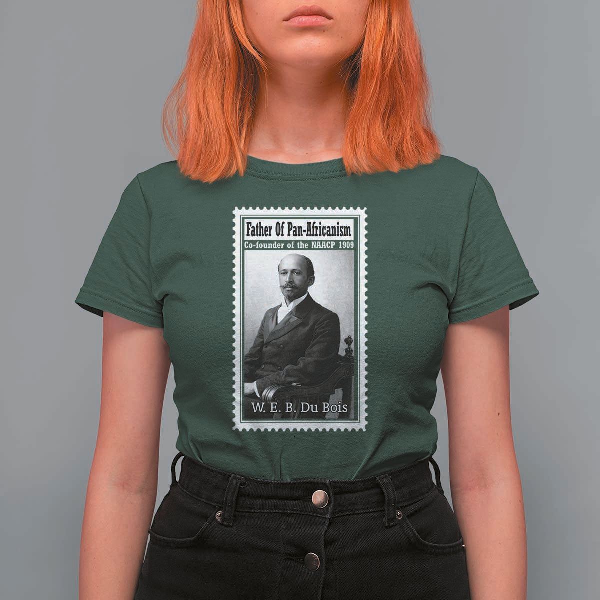 Vintage Stamp W E B Du Bois T Shirt For Women Black Thought Leader
