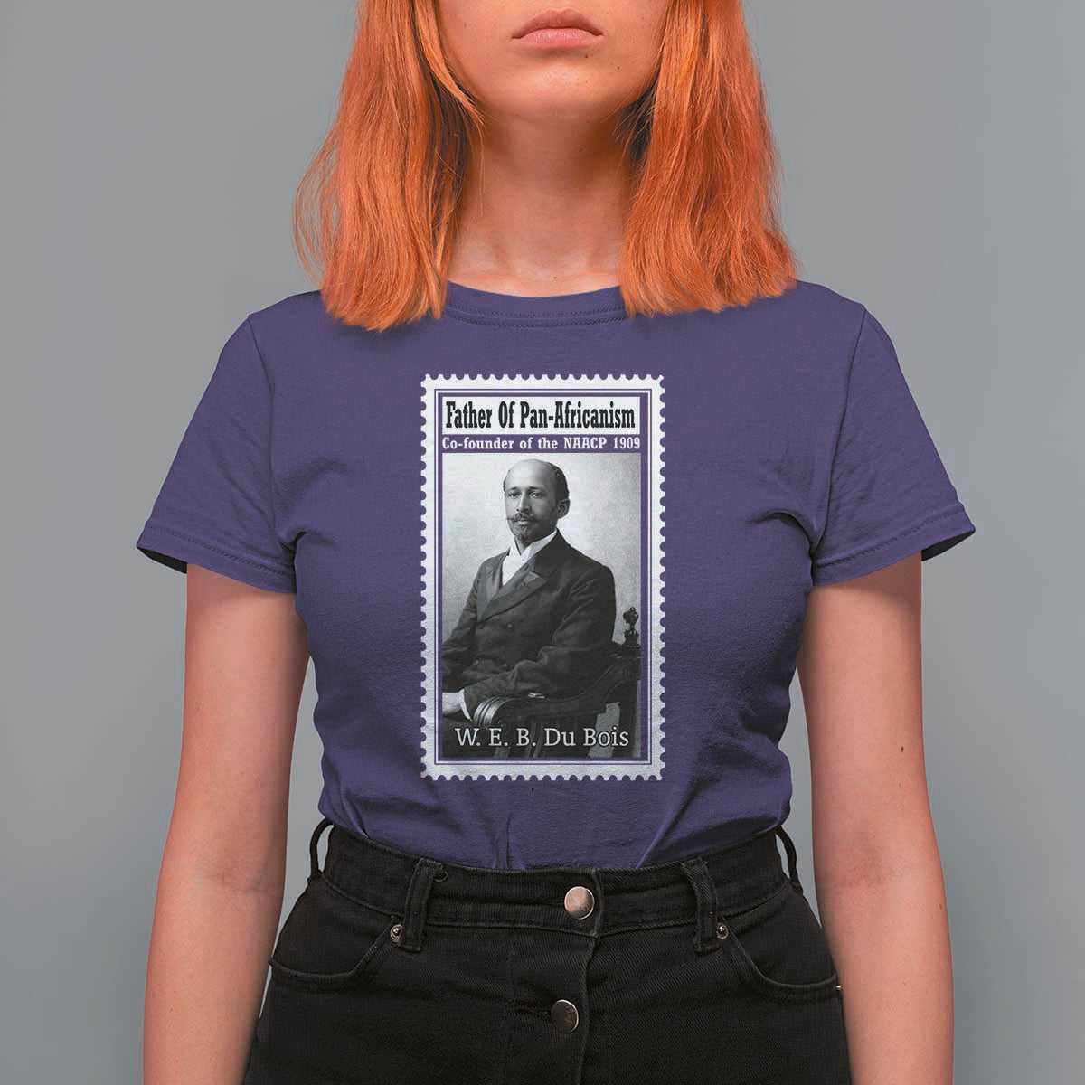Vintage Stamp W E B Du Bois T Shirt For Women Black Thought Leader