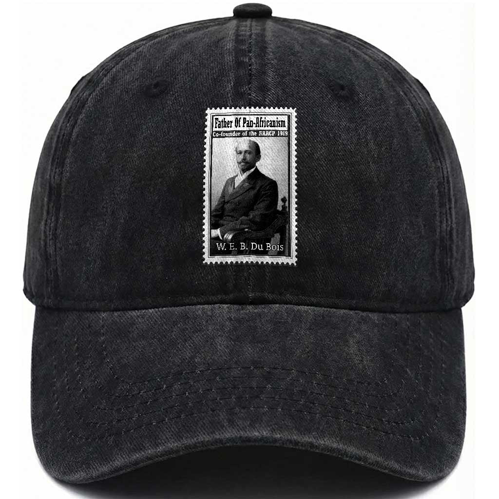 Vintage Stamp W E B Du Bois Washed Cotton Baseball Cap Black Thought Leader