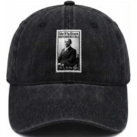Vintage Stamp W E B Du Bois Washed Cotton Baseball Cap Black Thought Leader