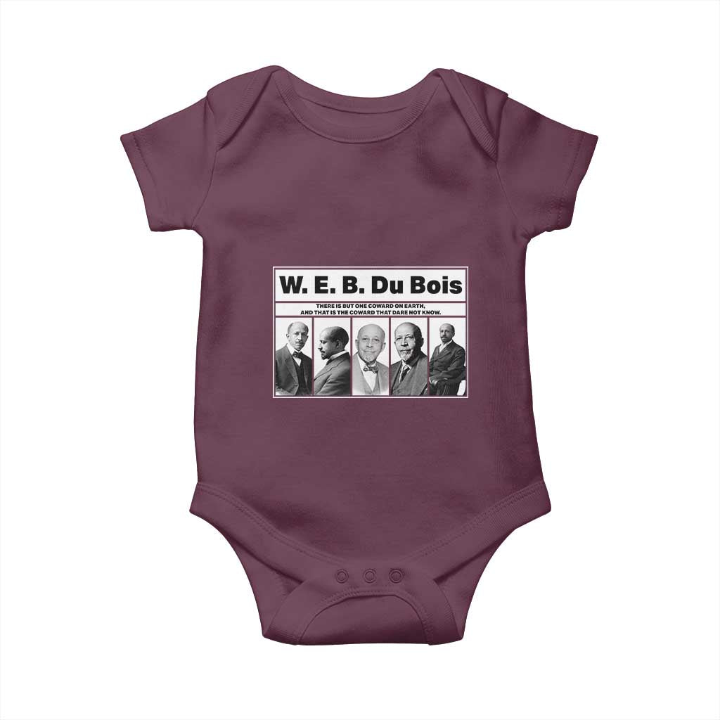 W E B Du Bois Quote Baby Onesie There Is But One Coward On Earth