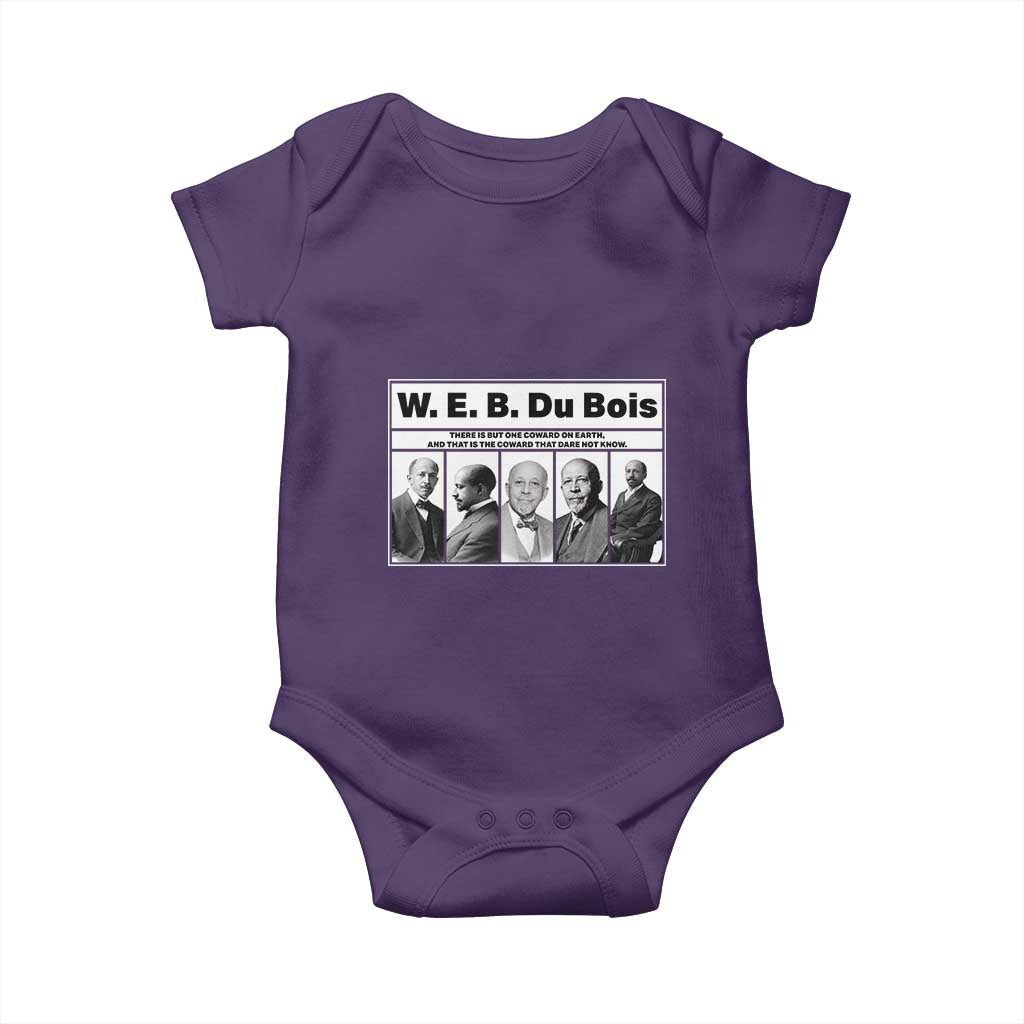 W E B Du Bois Quote Baby Onesie There Is But One Coward On Earth
