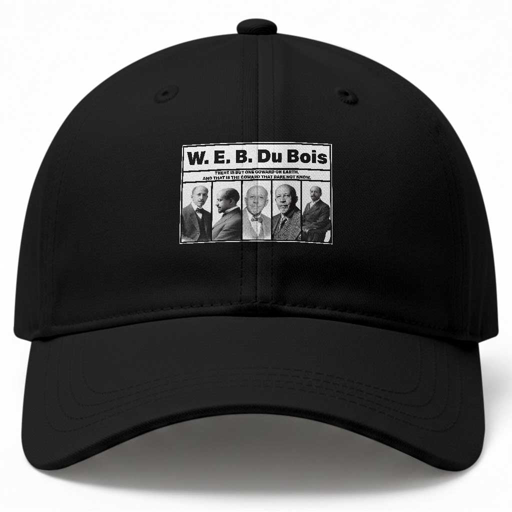 W E B Du Bois Quote Baseball Cap There Is But One Coward On Earth