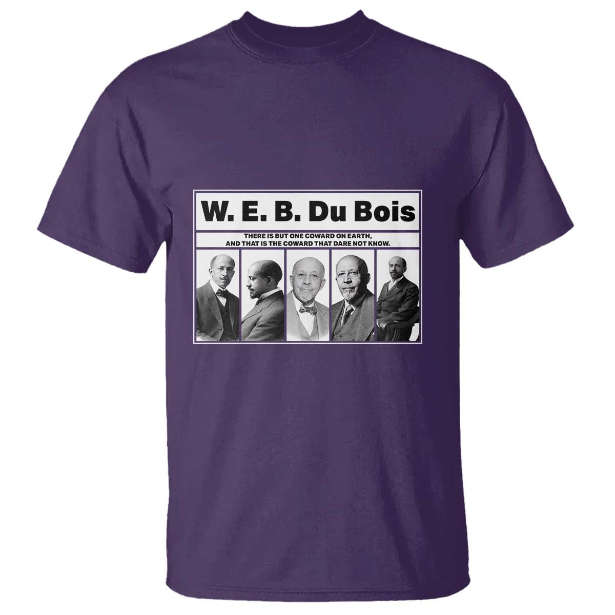 W E B Du Bois Quote T Shirt There Is But One Coward On Earth