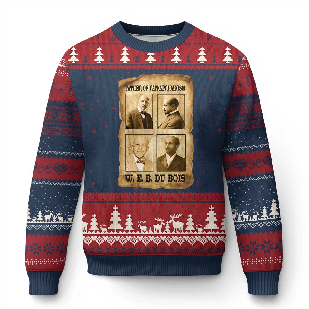 W E B Du Bois Ugly Christmas Sweater African American History Gift