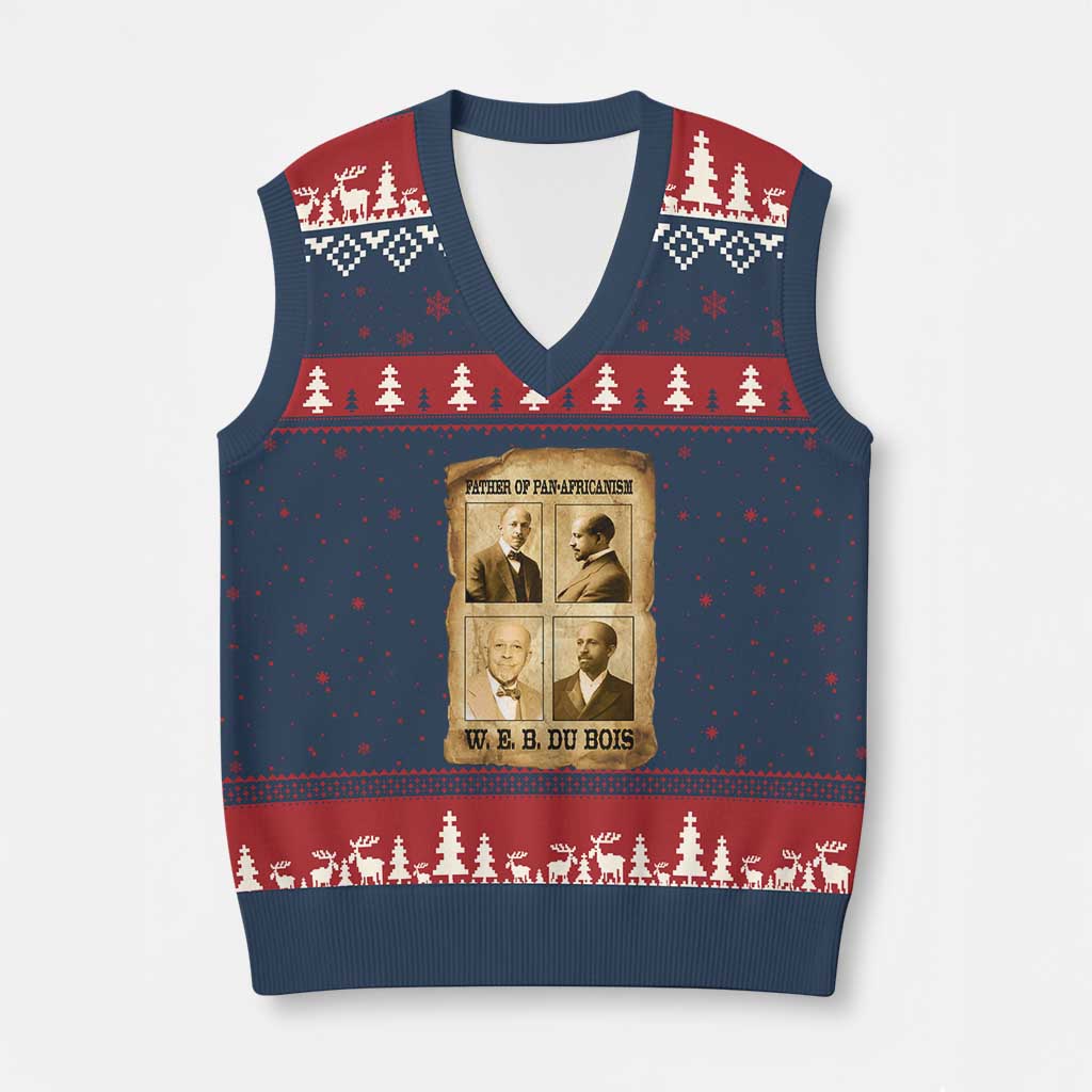W E B Du Bois V-Neck Knit Sweater Vest African American History Gift
