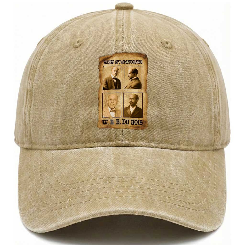 W E B Du Bois Washed Cotton Baseball Cap African American History Gift