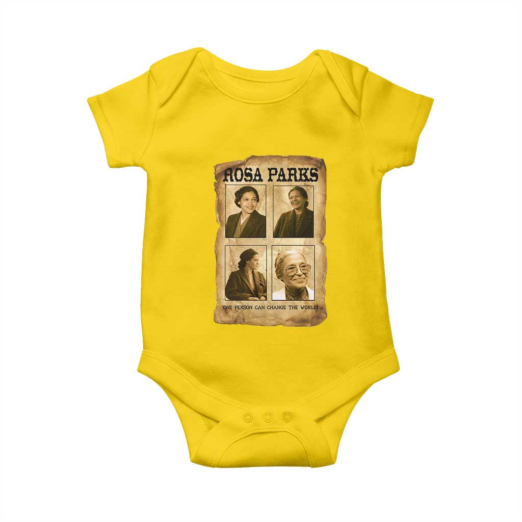 One Person Can Change The World Quote Baby Onesie Rosa Parks Legacy