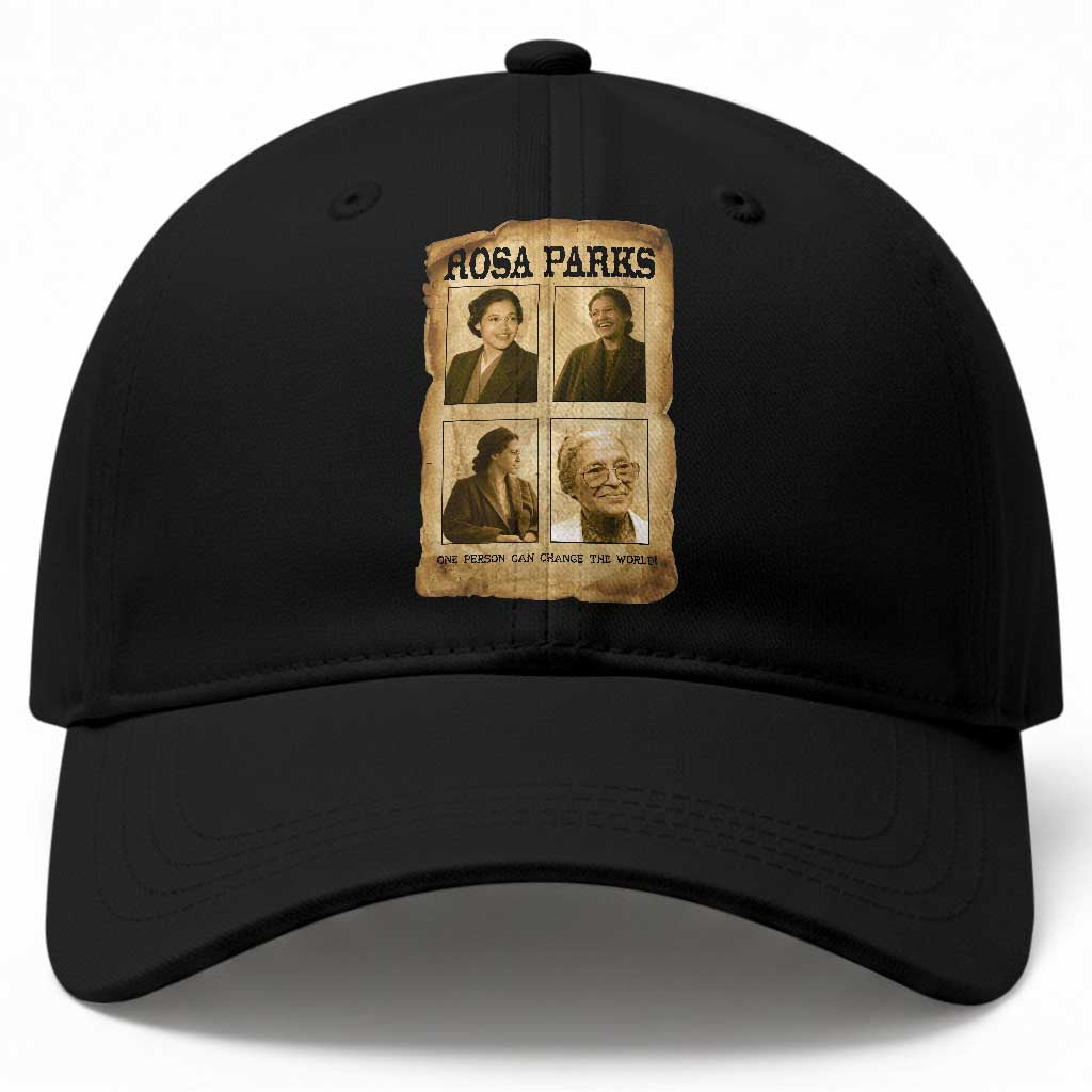 One Person Can Change The World Quote Baseball Cap Rosa Parks Legacy