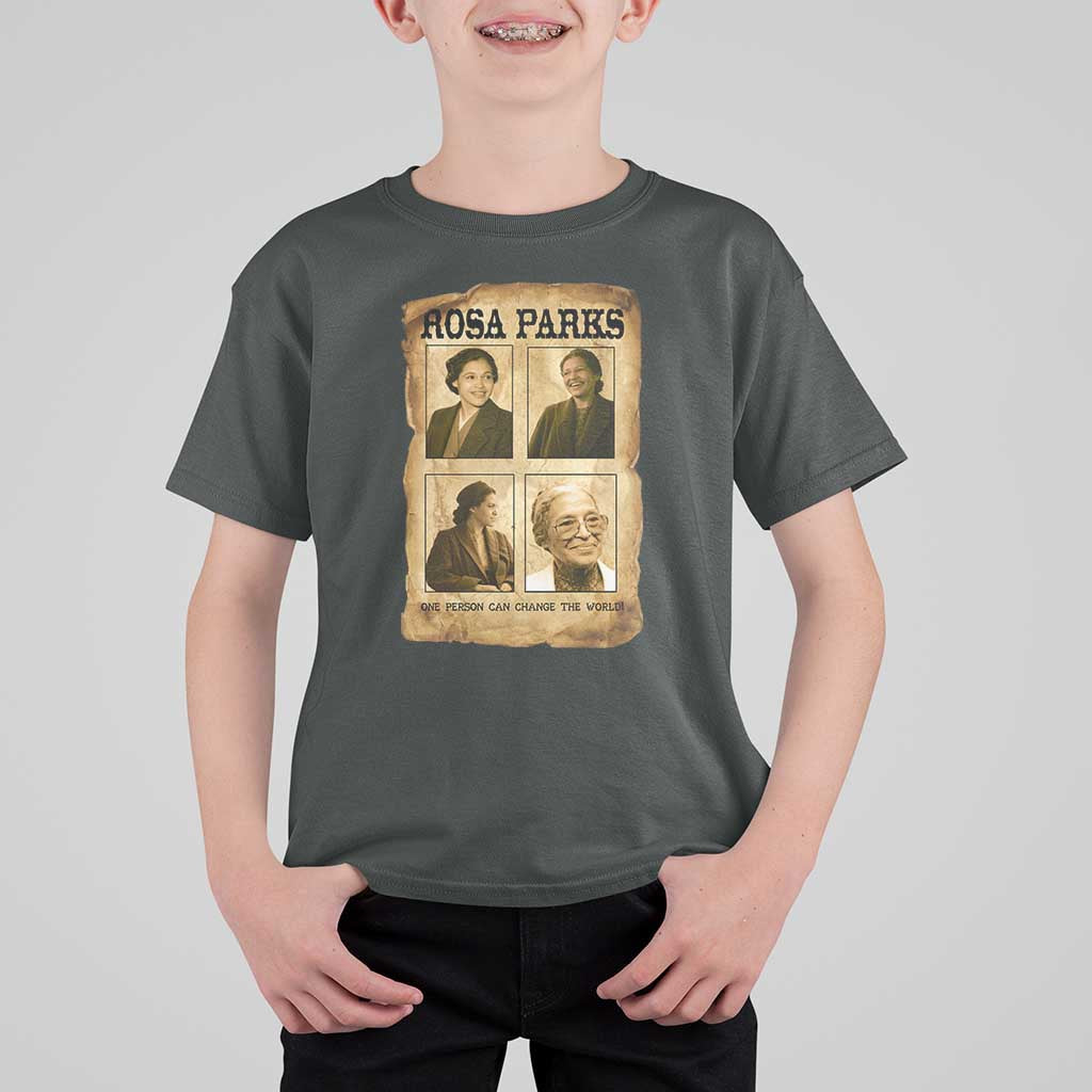 One Person Can Change The World Quote T Shirt For Kid Rosa Parks Legacy