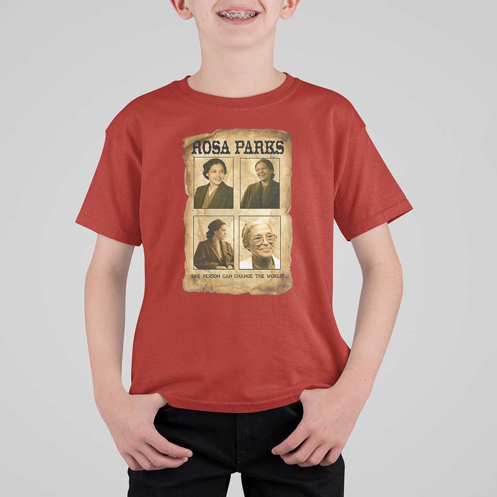 One Person Can Change The World Quote T Shirt For Kid Rosa Parks Legacy