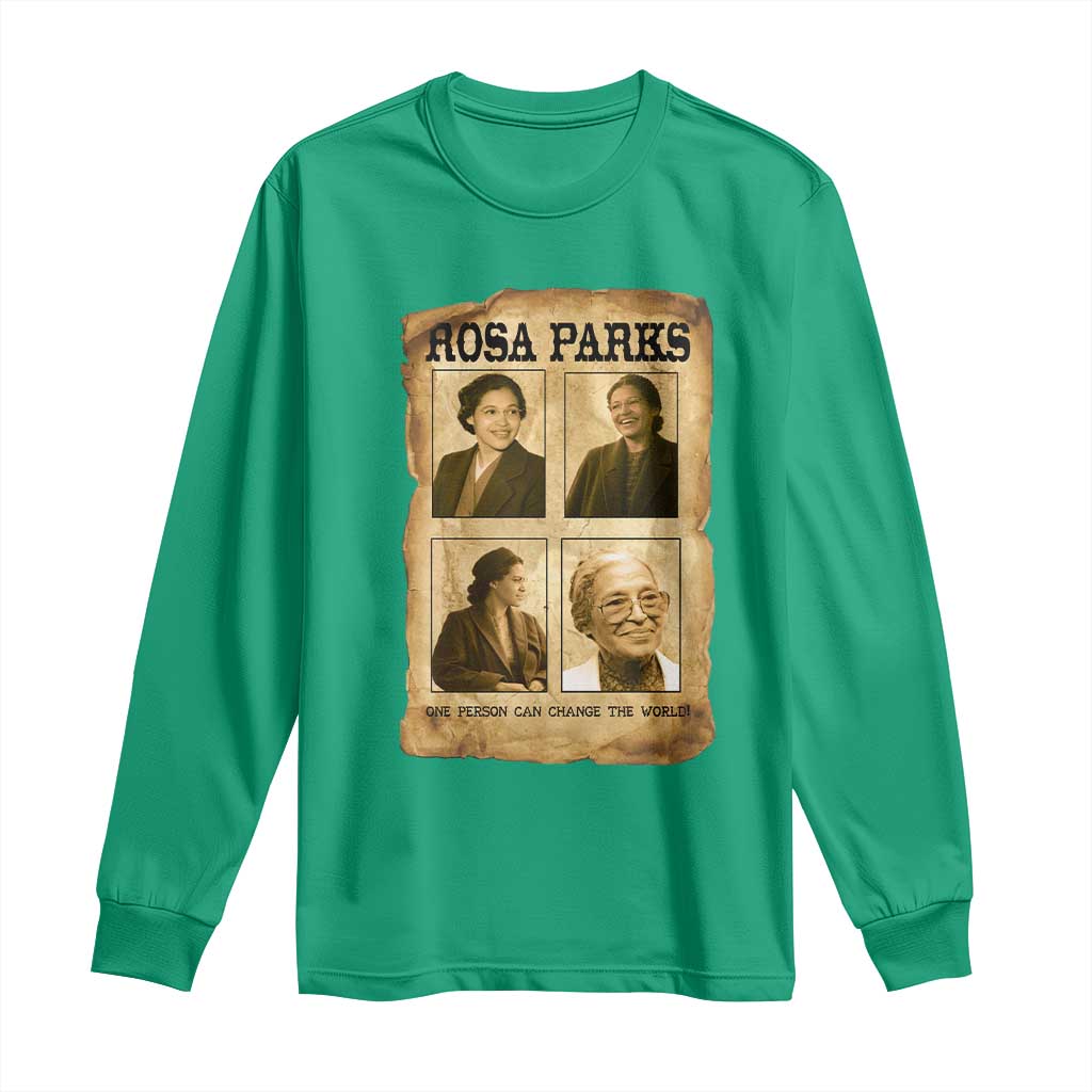 One Person Can Change The World Quote Long Sleeve Shirt Rosa Parks Legacy