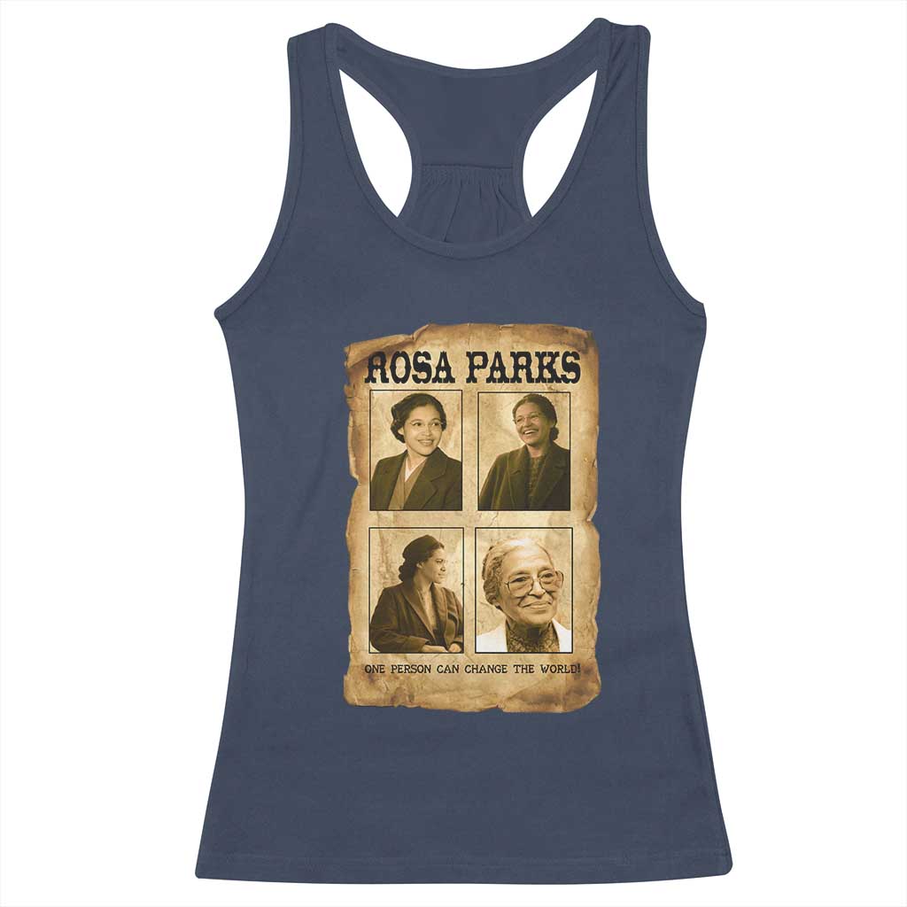 One Person Can Change The World Quote Racerback Tank Top Rosa Parks Legacy