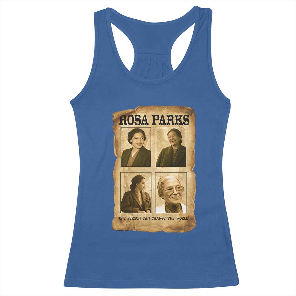 One Person Can Change The World Quote Racerback Tank Top Rosa Parks Legacy