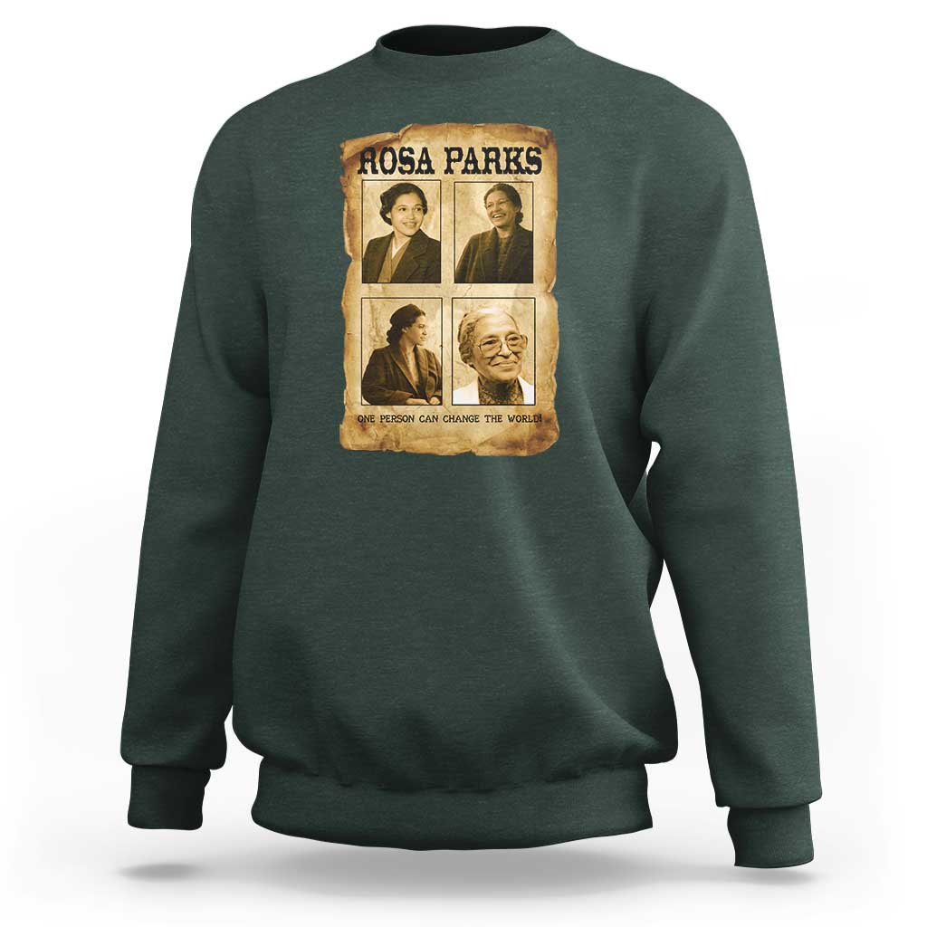 One Person Can Change The World Quote Sweatshirt Rosa Parks Legacy