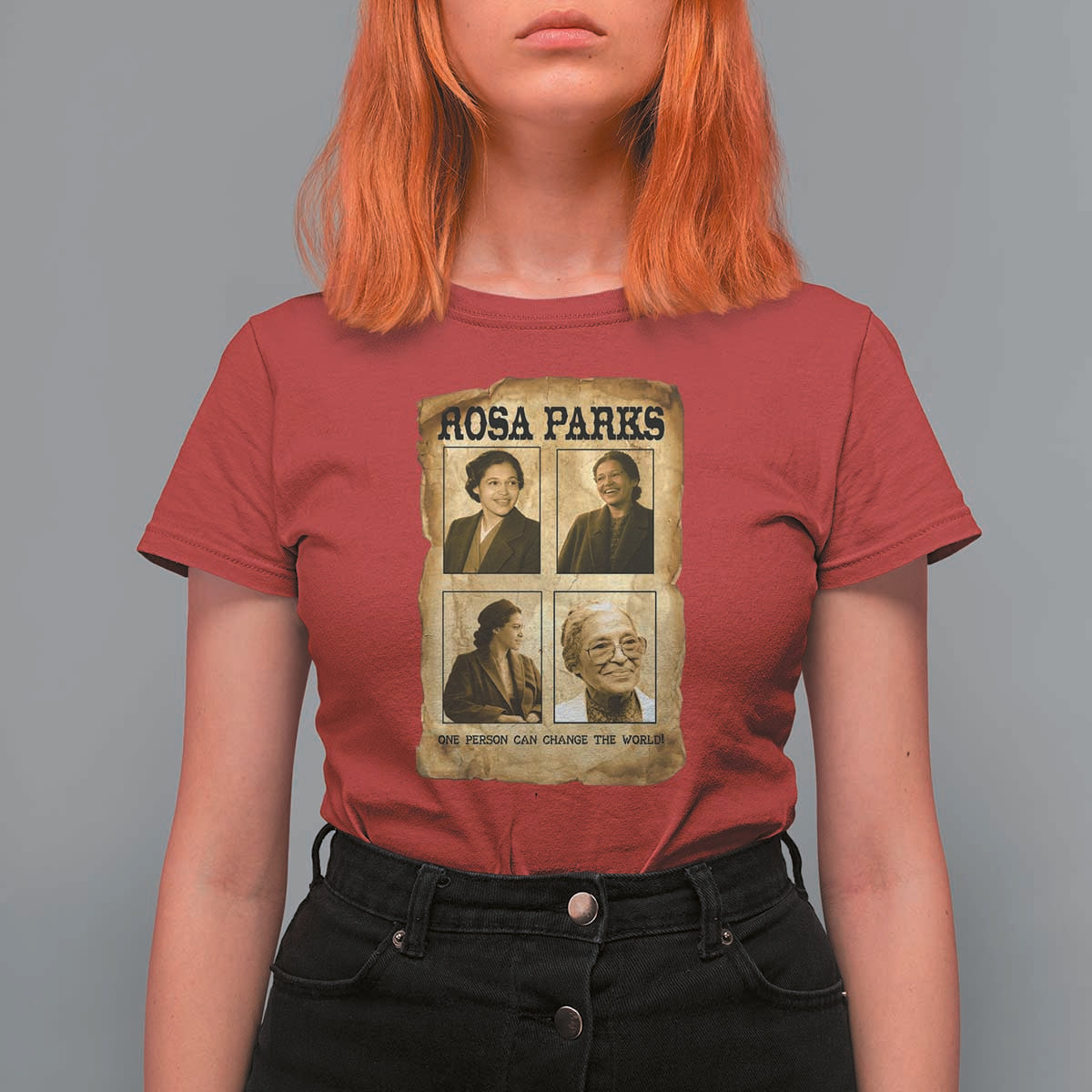 One Person Can Change The World Quote T Shirt For Women Rosa Parks Legacy