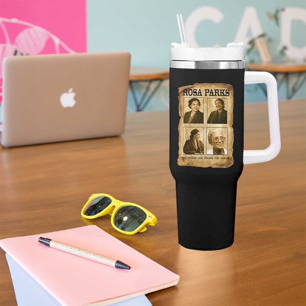 One Person Can Change The World Quote Tumbler With Handle Rosa Parks Legacy