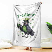 F Caw F Raven Lover Throw Blanket Funny St Patricks Day Gift