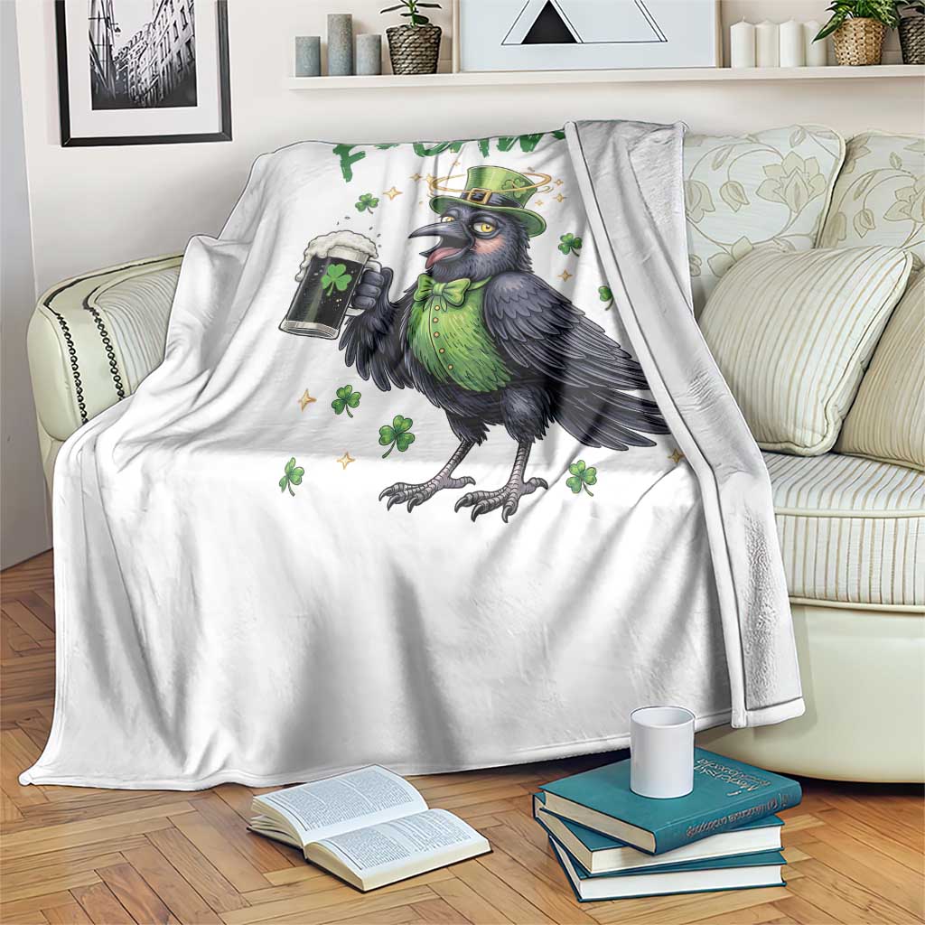 F Caw F Raven Lover Throw Blanket Funny St Patricks Day Gift
