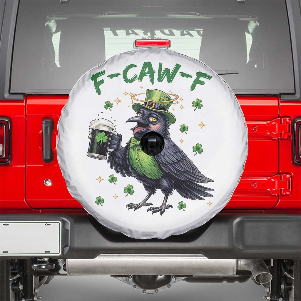 F Caw F Raven Lover Spare Tire Cover Funny St Patricks Day Gift