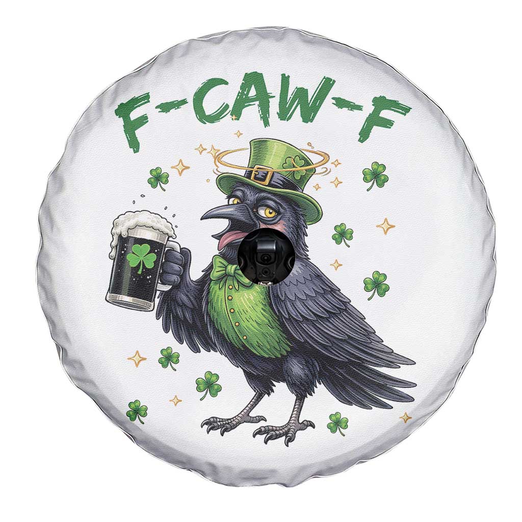 F Caw F Raven Lover Spare Tire Cover Funny St Patricks Day Gift