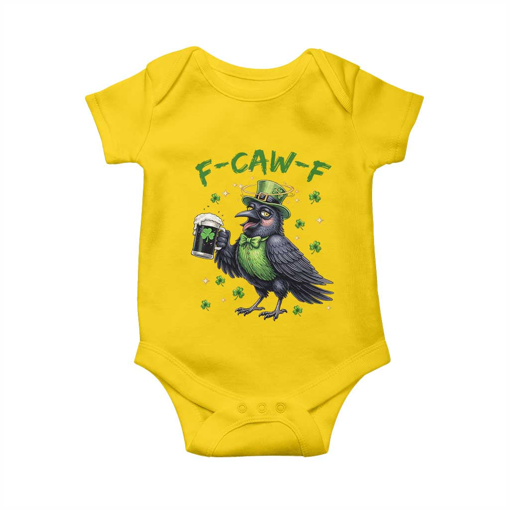 F Caw F Raven Lover Baby Onesie Funny St Patricks Day Gift