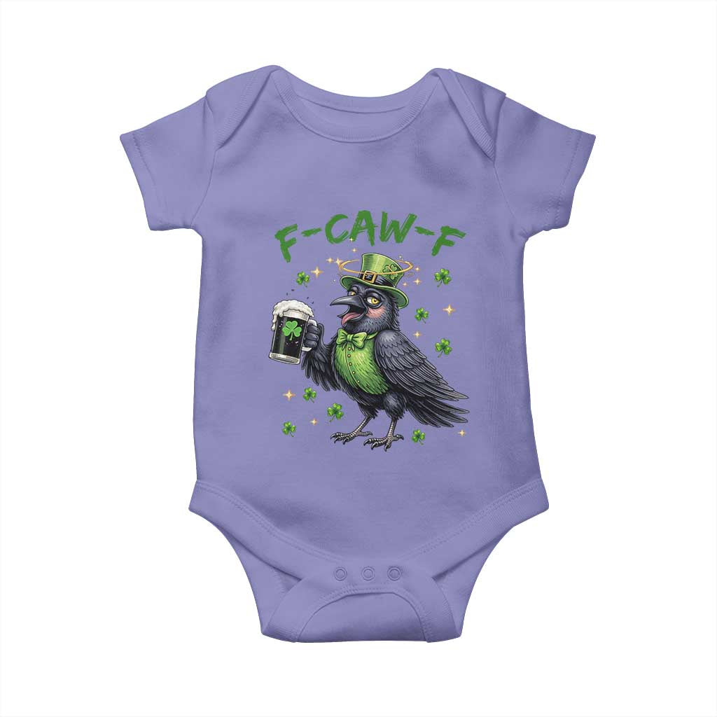 F Caw F Raven Lover Baby Onesie Funny St Patricks Day Gift