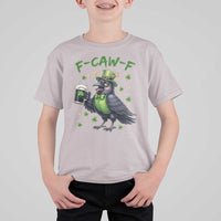 F Caw F Raven Lover T Shirt For Kid Funny St Patricks Day Gift