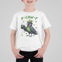 F Caw F Raven Lover T Shirt For Kid Funny St Patricks Day Gift
