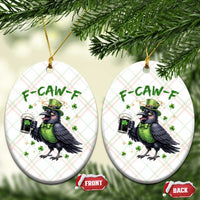 F Caw F Raven Lover Ceramic Ornament Funny St Patricks Day Gift