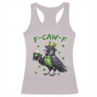 F Caw F Raven Lover Racerback Tank Top Funny St Patricks Day Gift