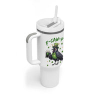 F Caw F Raven Lover Tumbler With Handle Funny St Patricks Day Gift