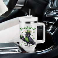F Caw F Raven Lover Tumbler With Handle Funny St Patricks Day Gift